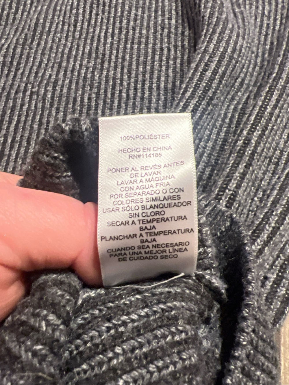 FRYE AND CO. Men's Ribbed Crewneck Sweater - Charcoal Gray - Picture 6 of 7